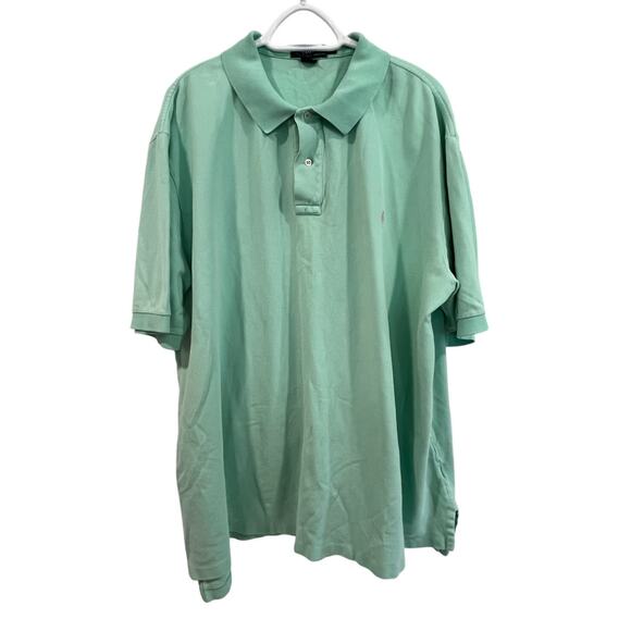 Polo by Ralph Lauren Other - Polo Ralph Lauren 2XLT Mint Green Polo Shirt Tall Fit Pink Logo Cotton Classic
